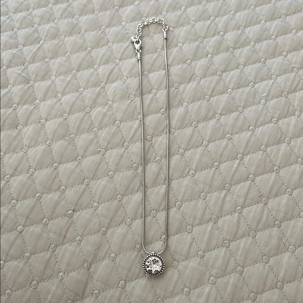 Pretty Silver Pendant Necklace by Brighton